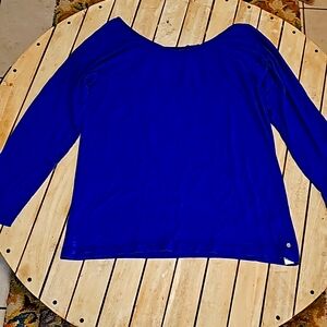 💥4 for $25💥Women's 3xl Plum long sleeve accented open back Top